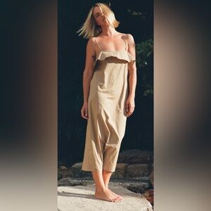 New NWT Citizens of Humanity Sable Flounce Dress Incense lightweight Poplin -S